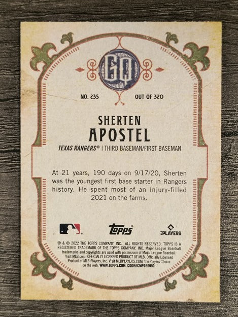 2022 Topps Gypsy Queen #235 Sherten Apostel