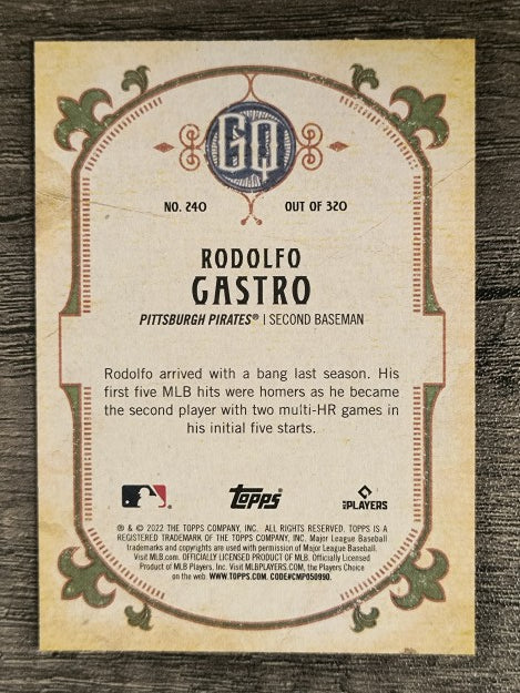 2022 Topps Gypsy Queen #240 Rodolfo Castro RC