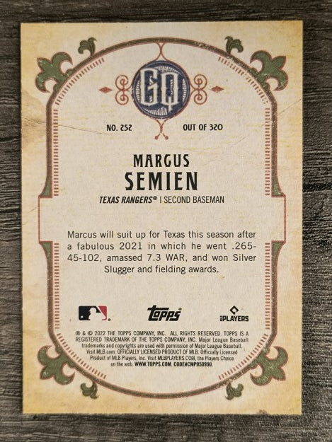 2022 Topps Gypsy Queen #252 Marcus Semien