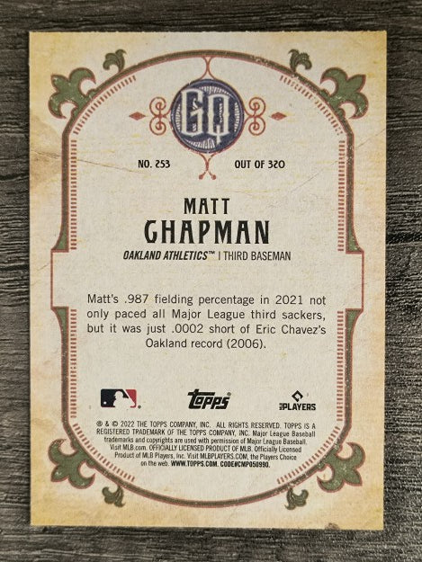 2022 Topps Gypsy Queen #253 Matt Chapman