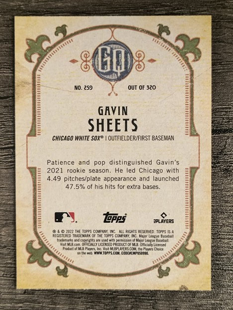 2022 Topps Gypsy Queen #259 Gavin Sheets RC