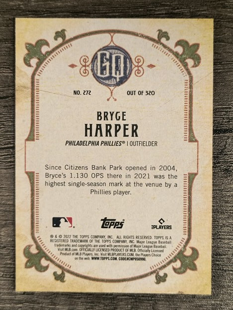 2022 Topps Gypsy Queen #272 Bryce Harper