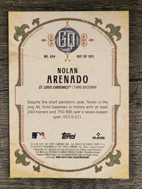 2022 Topps Gypsy Queen #284 Nolan Arenado