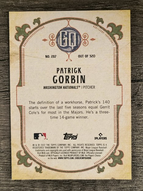 2022 Topps Gypsy Queen #287 Patrick Corbin