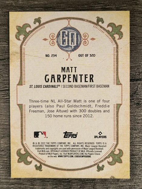 2022 Topps Gypsy Queen #294 Matt Carpenter