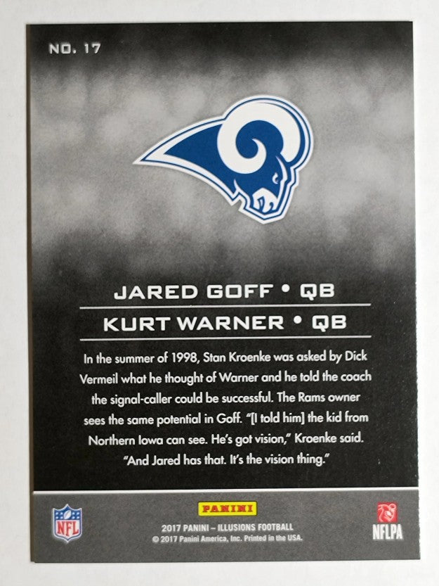 2017 Panini Illusions Blue #17 Jared Goff/Kurt Warner