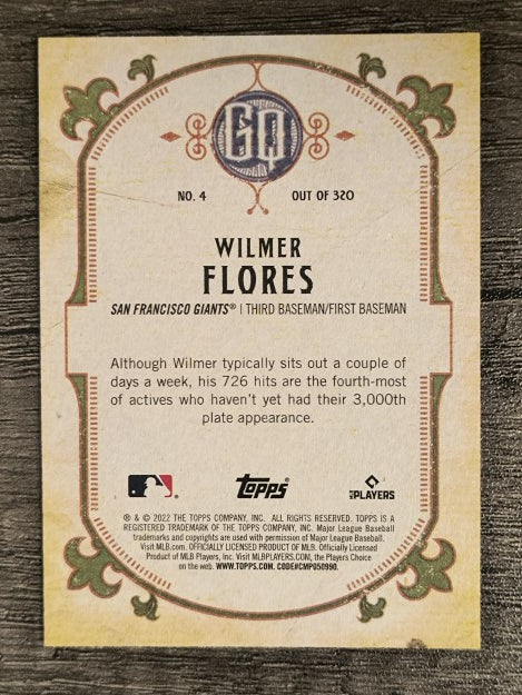 2022 Topps Gypsy Queen #4 Wilmer Flores