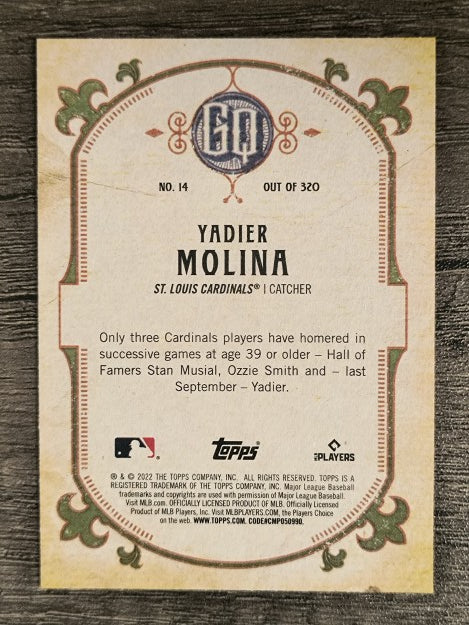 2022 Topps Gypsy Queen #14 Yadier Molina
