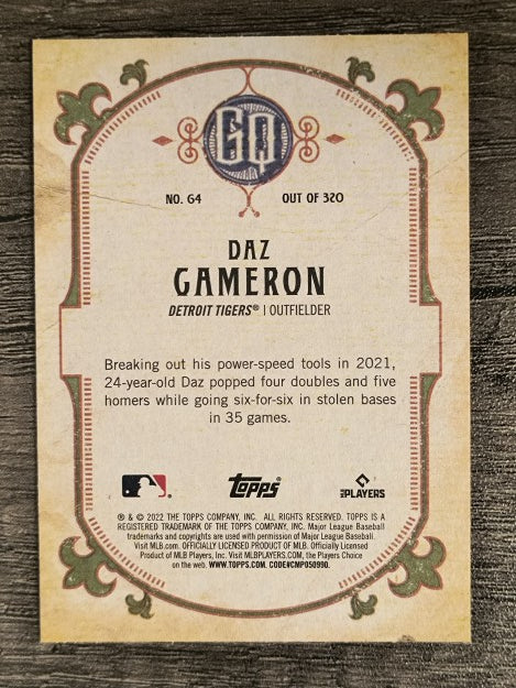 2022 Topps Gypsy Queen #64 Daz Cameron