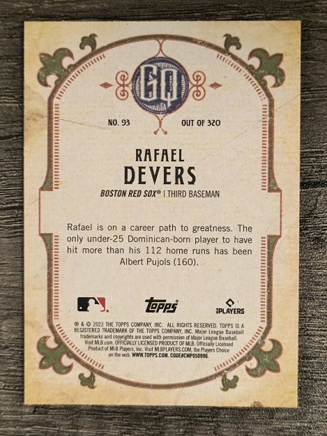 2022 Topps Gypsy Queen #93 Rafael Devers