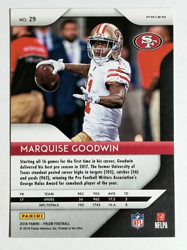 2018 Panini Prizm Prizms Green #29 Marquise Goodwin