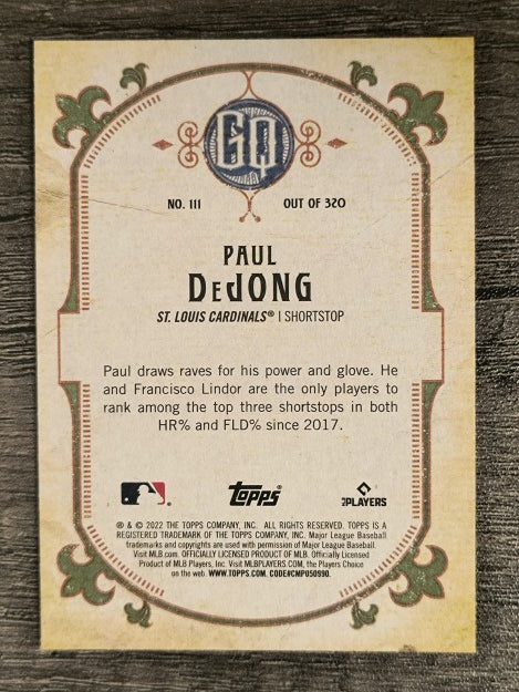 2022 Topps Gypsy Queen #111 Paul DeJong