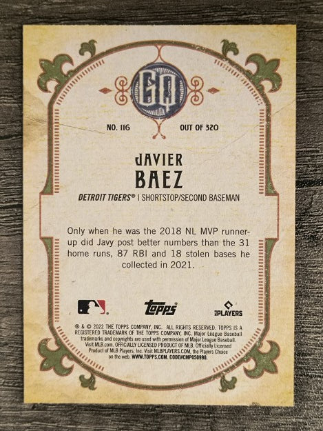 2022 Topps Gypsy Queen #116 Javier Baez