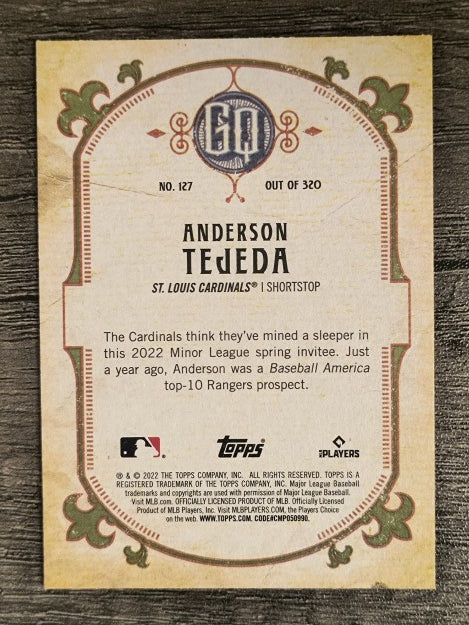 2022 Topps Gypsy Queen #127 Anderson Tejeda