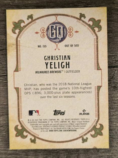2022 Topps Gypsy Queen #153 Christian Yelich