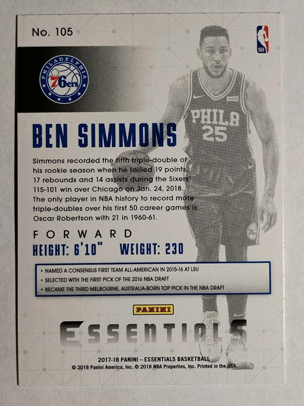 2017-18 Panini Essentials #105 Ben Simmons