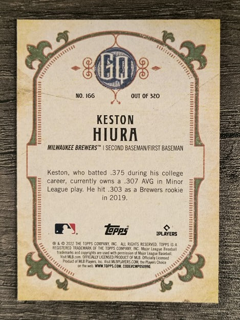 2022 Topps Gypsy Queen #166 Keston Hiura