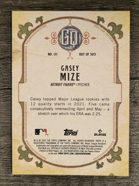 2022 Topps Gypsy Queen #171 Casey Mize