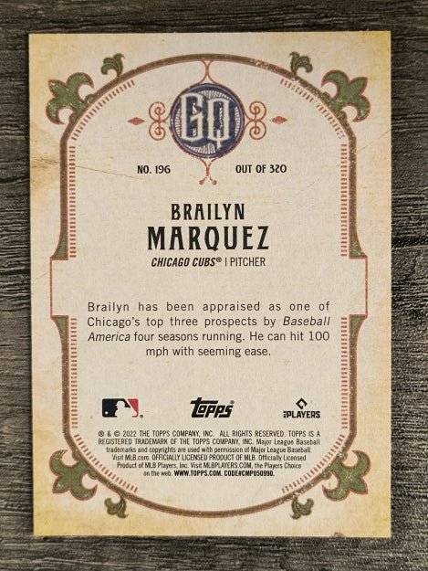 2022 Topps Gypsy Queen #196 Brailyn Marquez