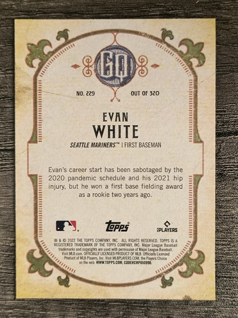 2022 Topps Gypsy Queen #229 Evan White