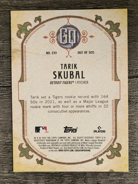 2022 Topps Gypsy Queen #239 Tarik Skubal
