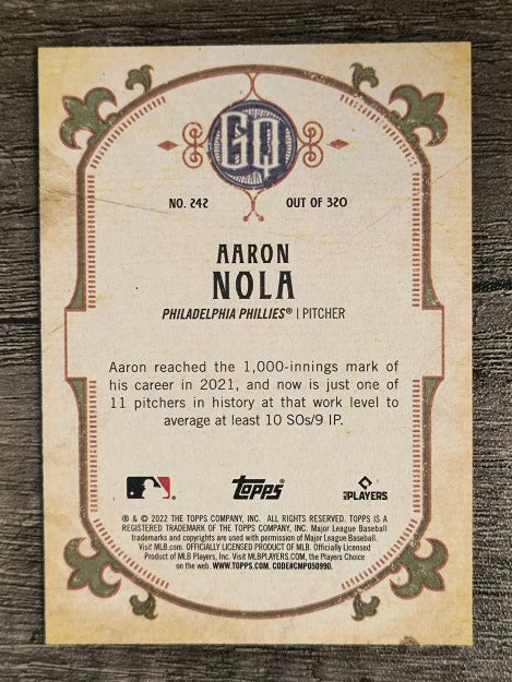2022 Topps Gypsy Queen #242 Aaron Nola