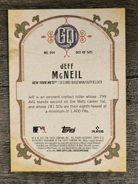 2022 Topps Gypsy Queen #244 Jeff McNeil