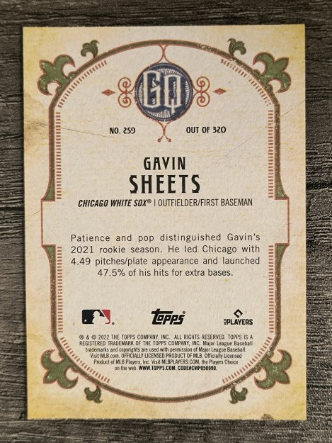 2022 Topps Gypsy Queen #259 Gavin Sheets RC