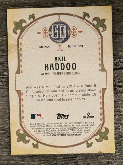 2022 Topps Gypsy Queen #268 Akil Baddoo