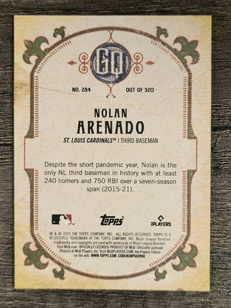 2022 Topps Gypsy Queen #284 Nolan Arenado