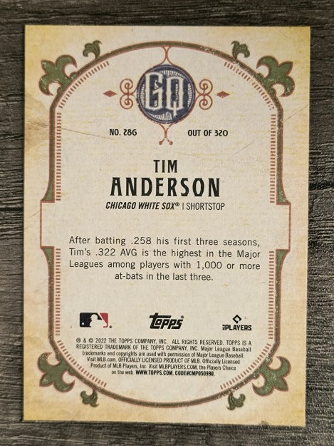 2022 Topps Gypsy Queen #286 Tim Anderson