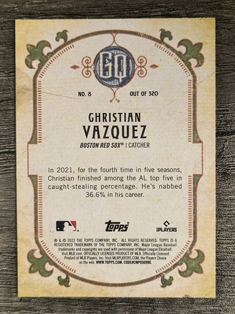 2022 Topps Gypsy Queen #8 Christian Vazquez