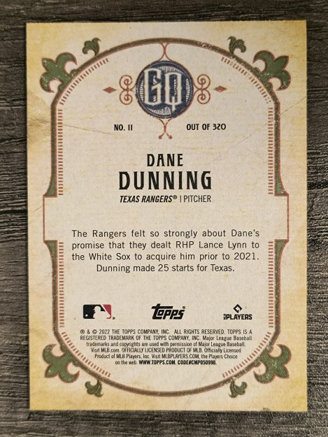 2022 Topps Gypsy Queen #11 Dane Dunning