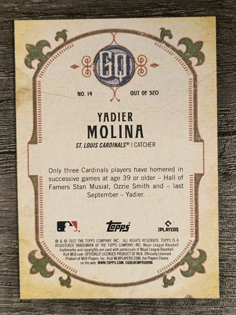 2022 Topps Gypsy Queen #14 Yadier Molina