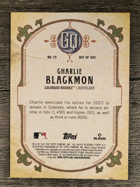 2022 Topps Gypsy Queen #23 Charlie Blackmon