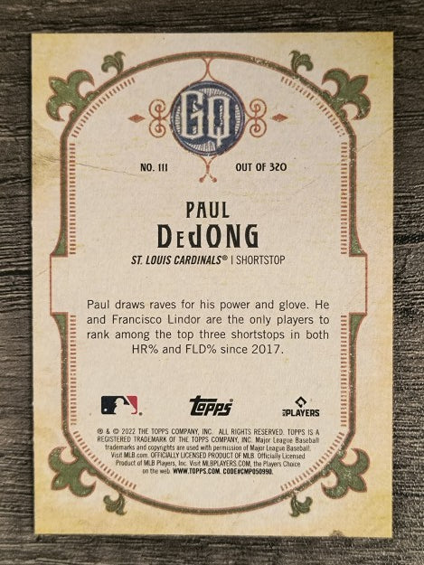 2022 Topps Gypsy Queen #111 Paul DeJong