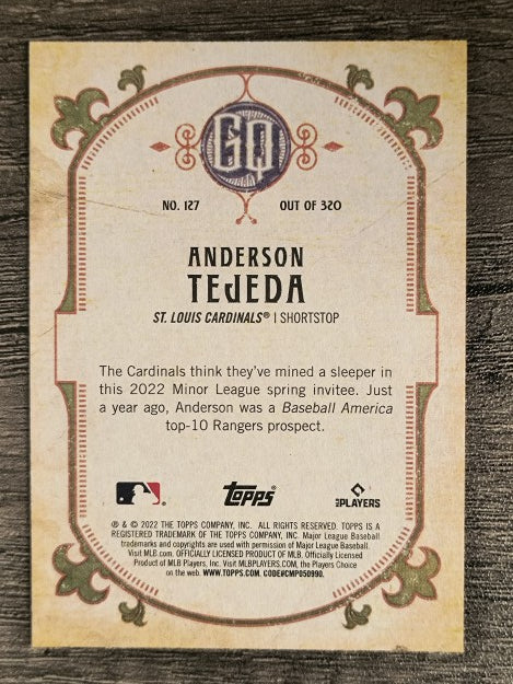 2022 Topps Gypsy Queen #127 Anderson Tejeda