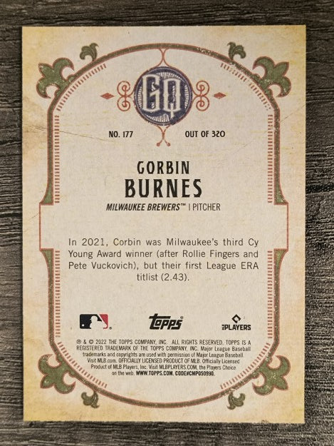 2022 Topps Gypsy Queen #177 Corbin Burnes