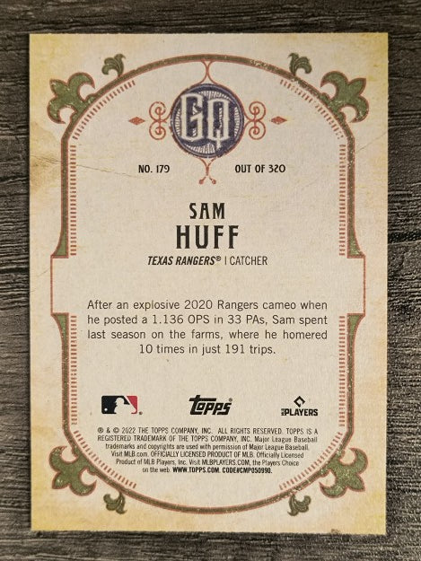 2022 Topps Gypsy Queen #179 Sam Huff