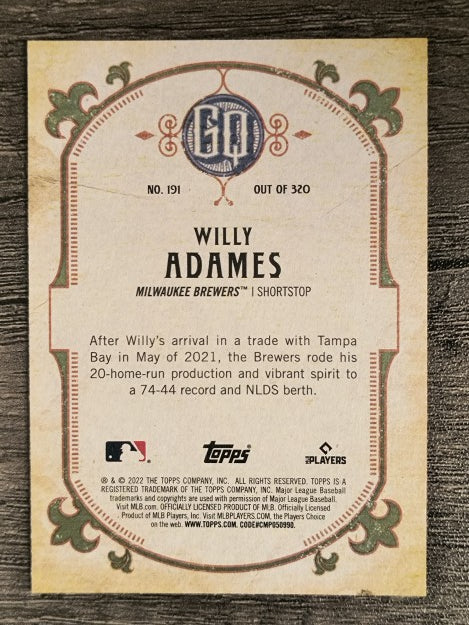 2022 Topps Gypsy Queen #191 Willy Adames