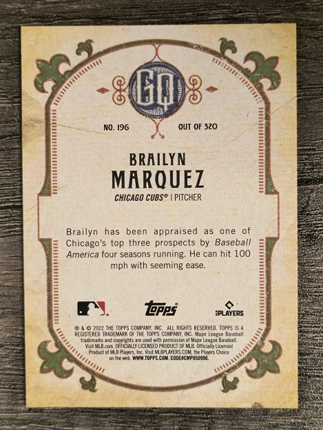 2022 Topps Gypsy Queen #196 Brailyn Marquez