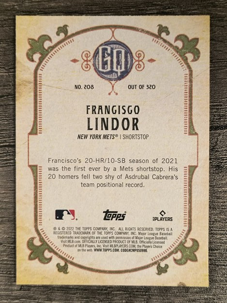 2022 Topps Gypsy Queen #208 Francisco Lindor