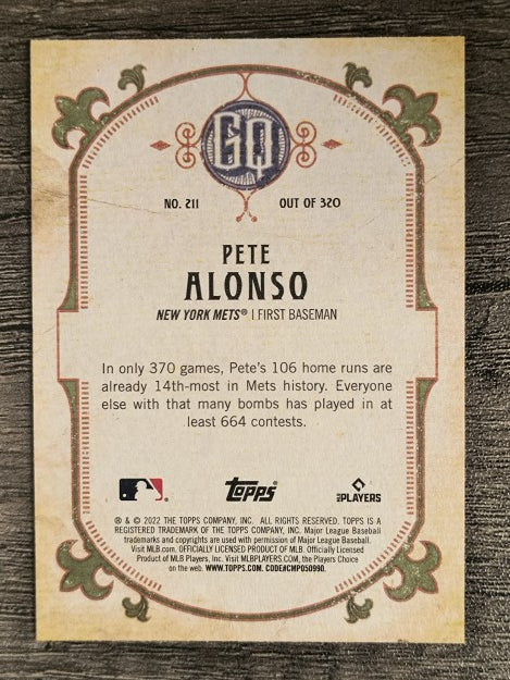 2022 Topps Gypsy Queen #211 Pete Alonso