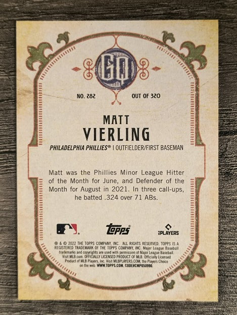 2022 Topps Gypsy Queen #282 Matt Vierling RC