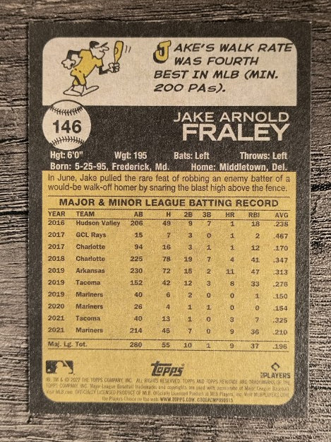 2022 Topps Heritage #146 Jake Fraley