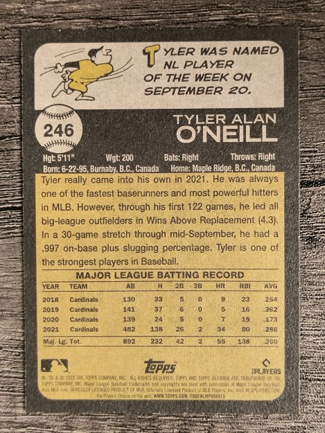 2022 Topps Heritage #246 Tyler O'Neill