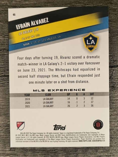 2022 Topps MLS #6 Efrain Alvarez