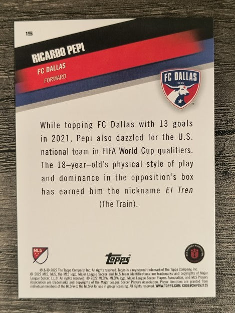 2022 Topps MLS #15 Ricardo Pepi U22