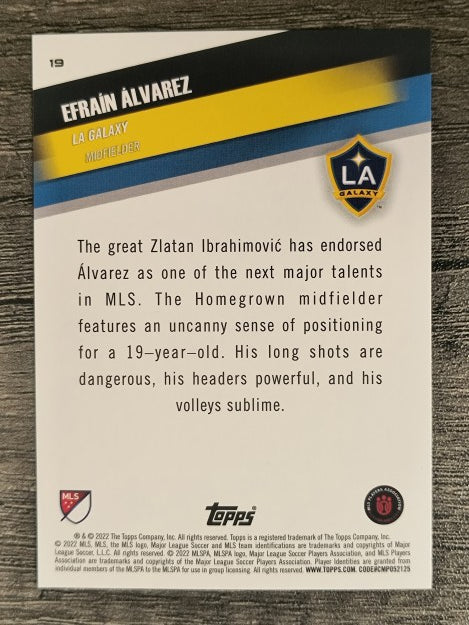 2022 Topps MLS #19 Efrain Alvarez U22