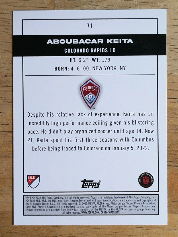 2022 Topps MLS #71 Aboubacar Keita PP